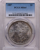 1887 Morgan Silver Dollar, Uncirculated, PCGS MS-64, Store SALE