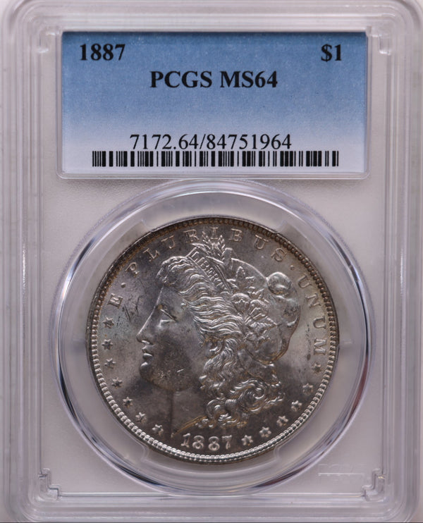 1887 Morgan Silver Dollar, Uncirculated, PCGS MS-64, Store SALE #GDR0317.