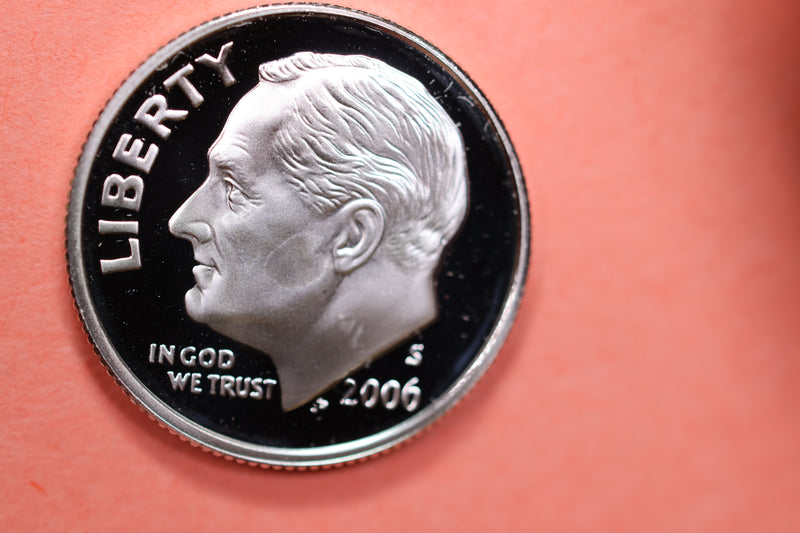 2006-S Proof Roosevelt Silver Dime, Affordable Uncirculated Coin, SALE