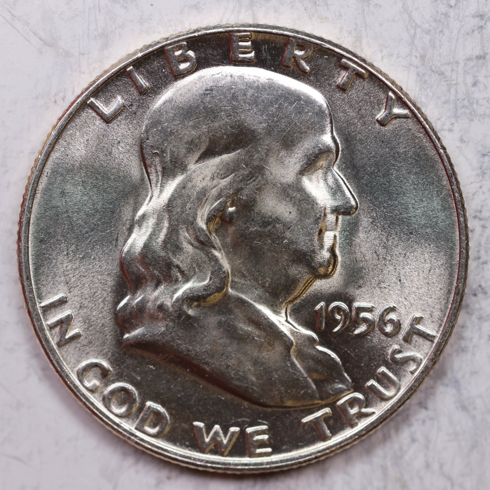 1956 Franklin Half Dollar, Mint State Uncirculated Coin, Store #HR1277