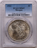 1921 Morgan Silver Dollar, Uncirculated, PCGS MS-65, Store SALE