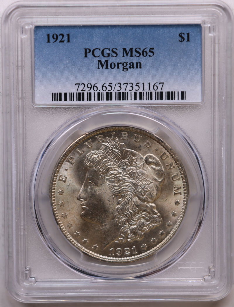 1921 Morgan Silver Dollar, Uncirculated, PCGS MS-65, Store SALE