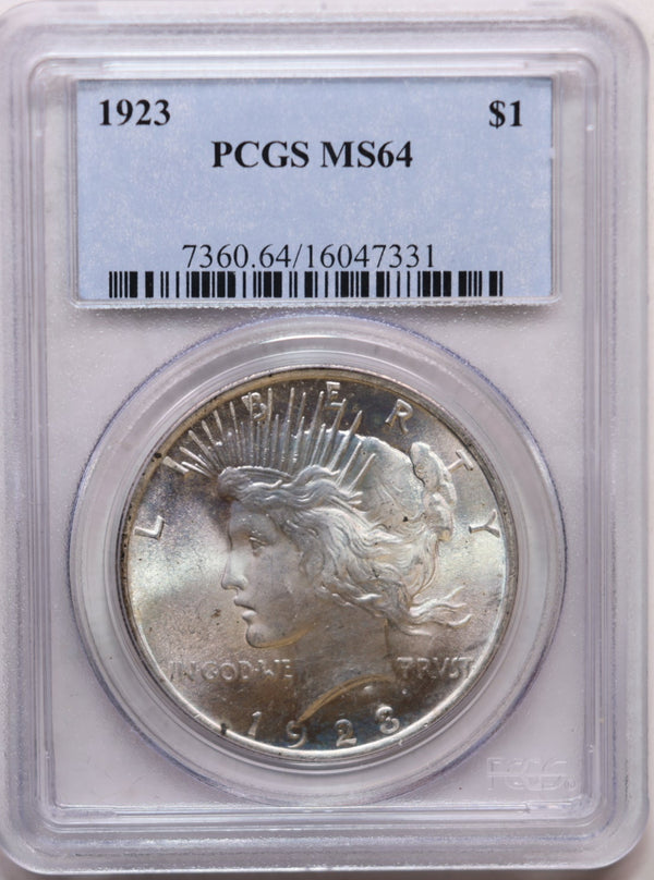 1923 Peace Silver Dollar, Uncirculated, PCGS MS-64, Store SALE #GDR0321.