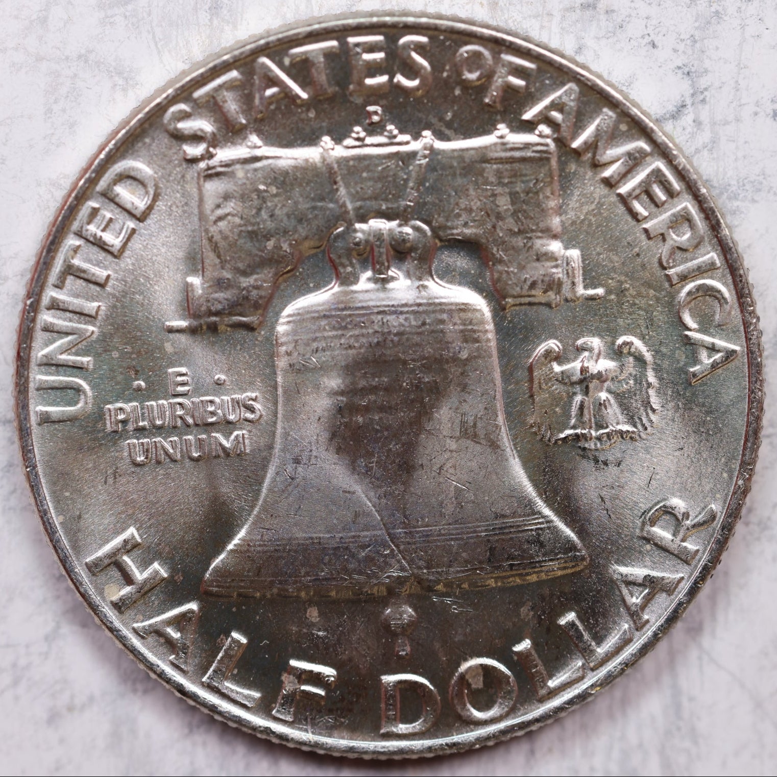 1958-D Franklin Half Dollar, Mint State Uncirculated Coin, Store #HR1284