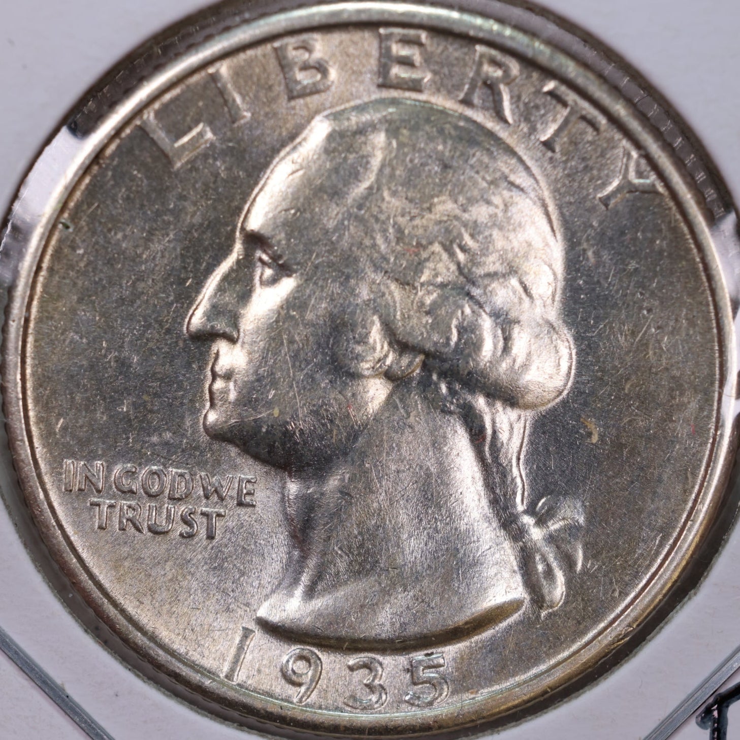 1935 Washington Silver Quarter, Mint State Uncirculated Coin, Store #QR0180