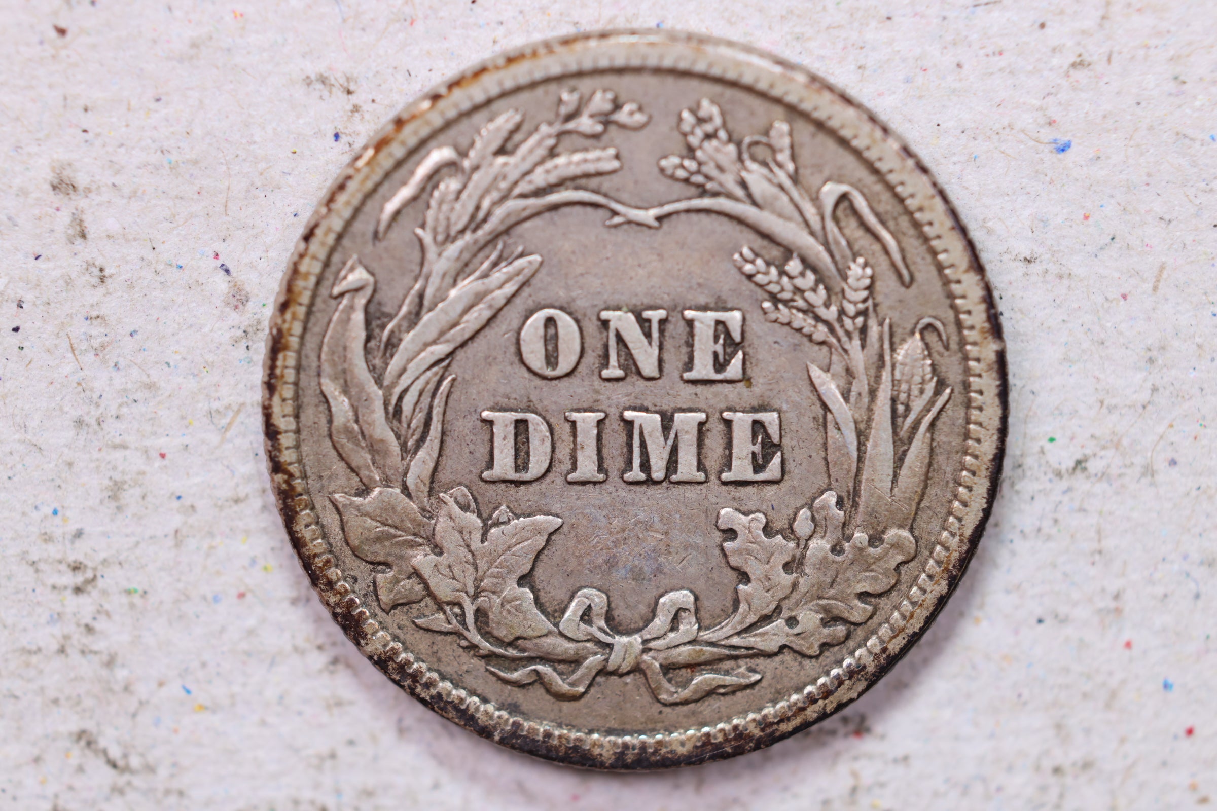 1911 Barber Silver Dime., Very Fine+., Circulated Coin., Store #1318