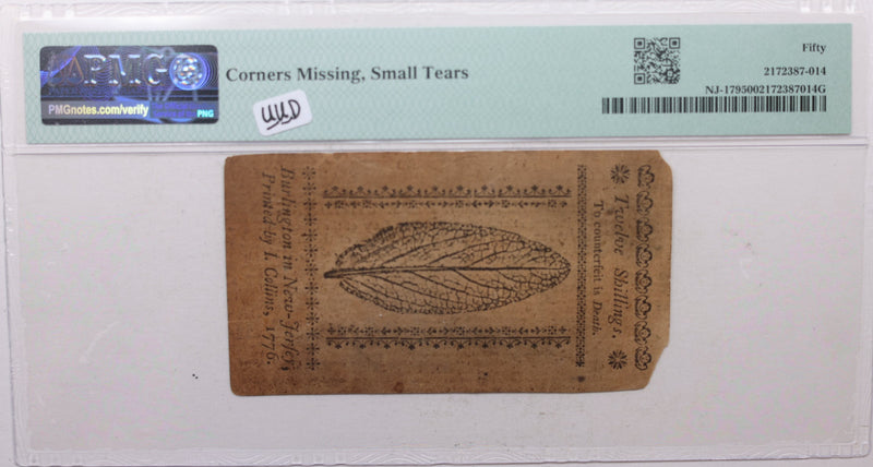 March 25, 1776, New Jersey Colonial Currency, PMG Certified AU-50, Store