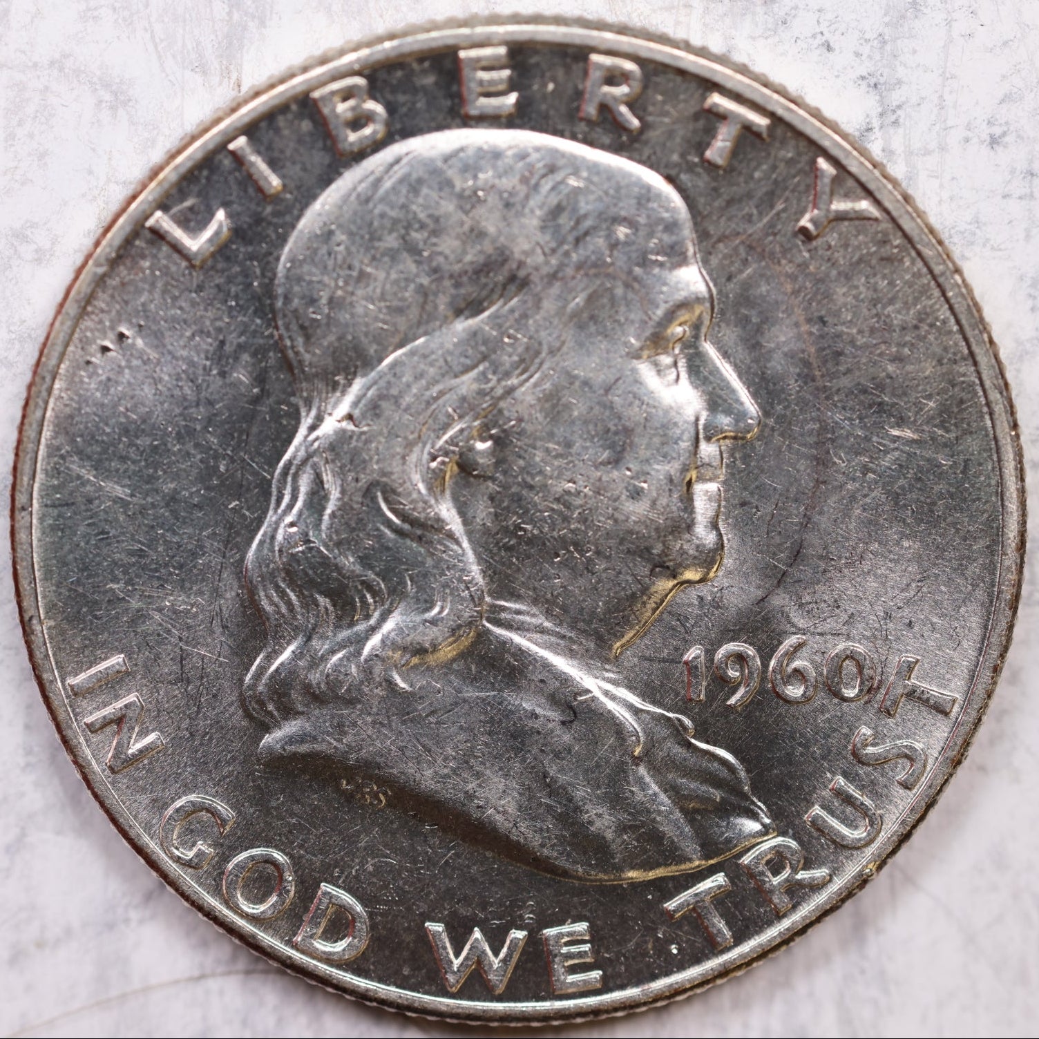 1960 Franklin Half Dollar, Uncirculated Coin, Store #HR1292