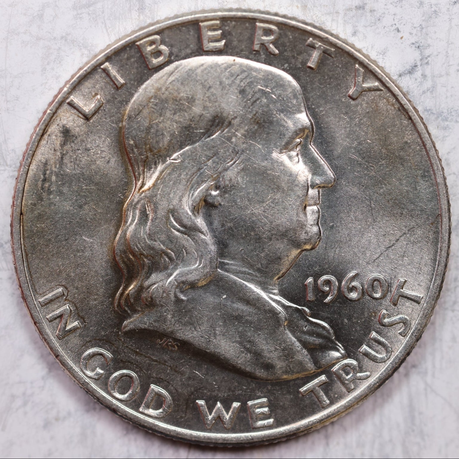 1960-D Franklin Half Dollar, Mint State Uncirculated Coin, Store #HR1293