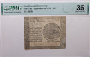 September 26, 1778, Continental Currency, PMG Certified VF-35, Store