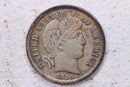 1914-D Barber Silver Dime., Very Fine., Circulated Coin., Store