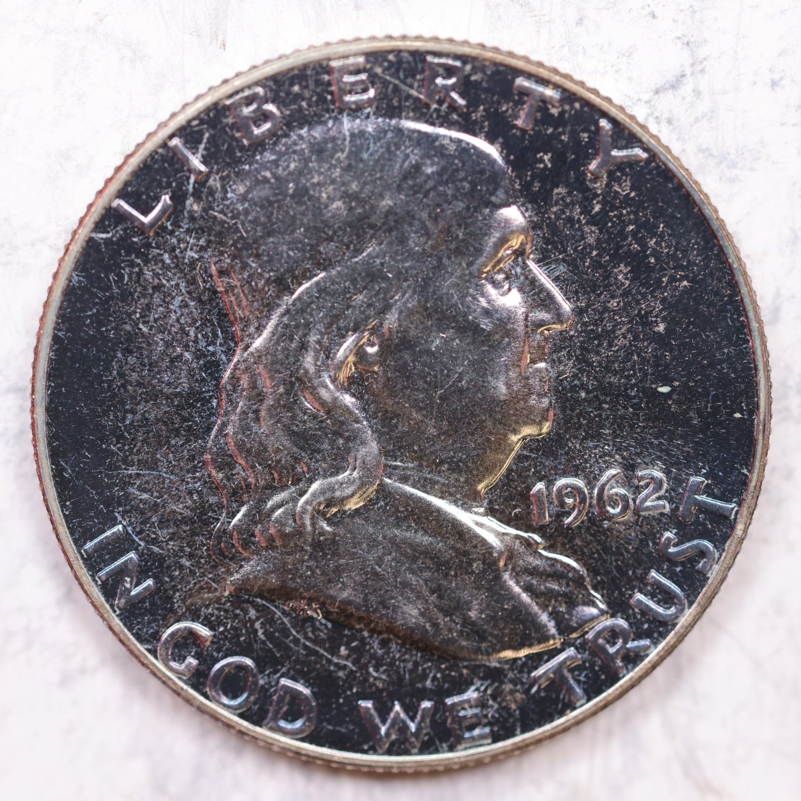 1962 Franklin Half Dollar, Proof Uncirculated Coin, Store #HR1302