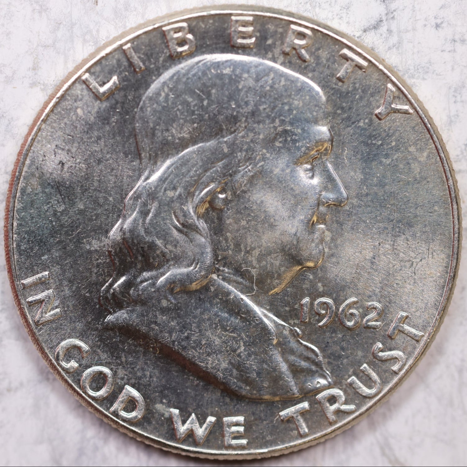 1962 Franklin Half Dollar, Mint State Uncirculated Coin, Store #HR1303