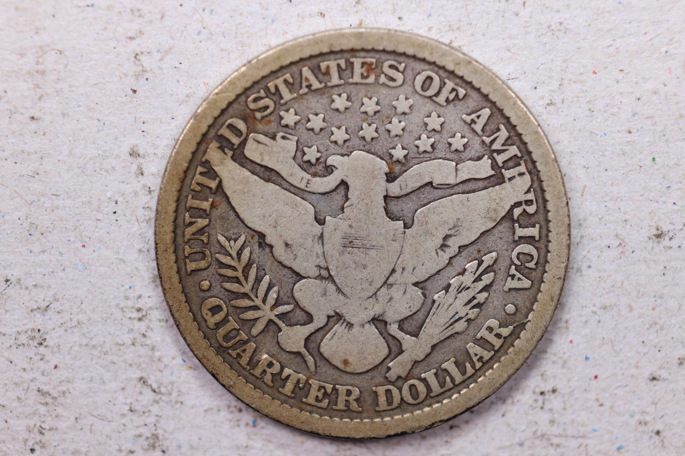 1892 Barber Silver Quarter, Very Good Circulated Coin, Store #1334