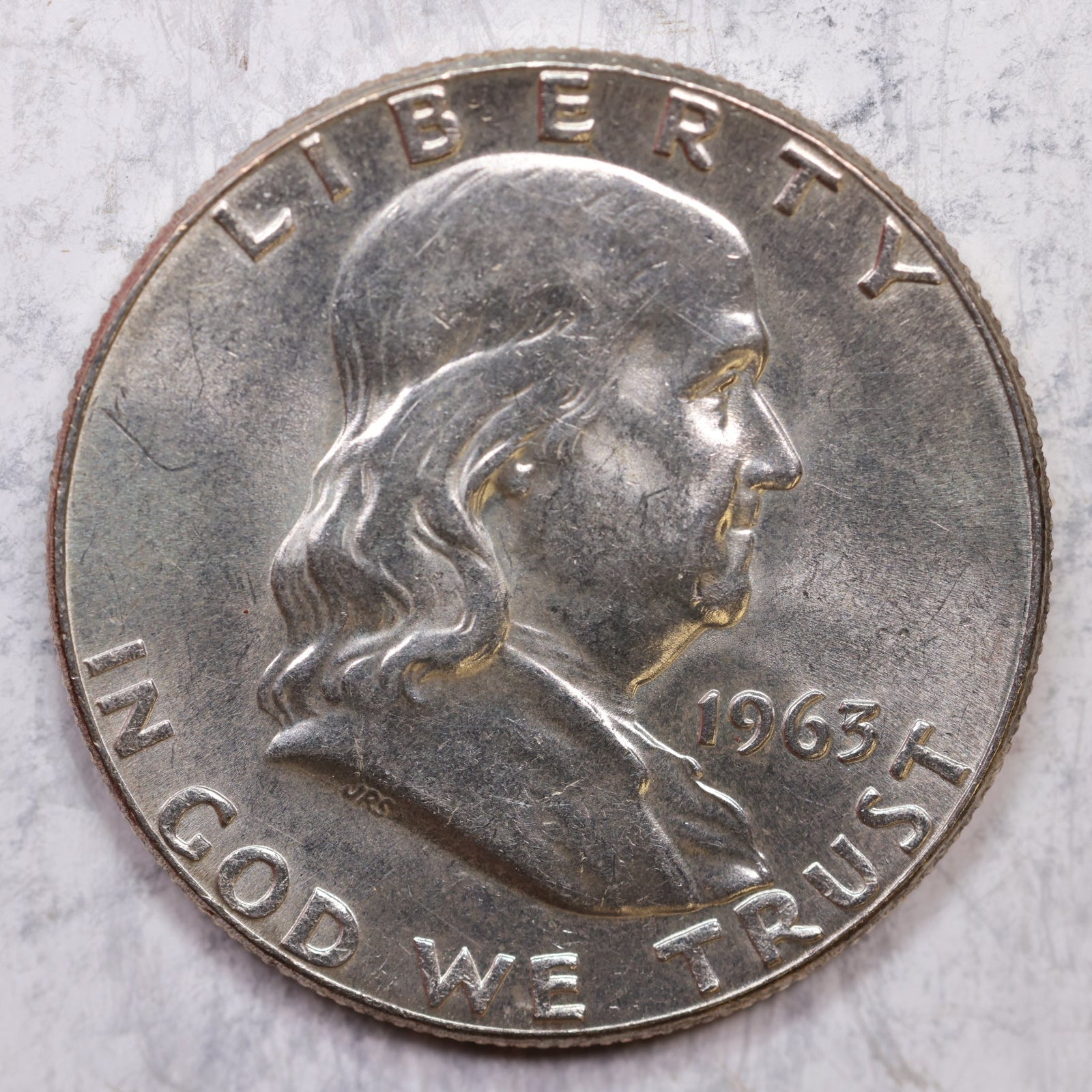 1963 Franklin Half Dollar, Mint State Uncirculated Coin, Store #HR1308