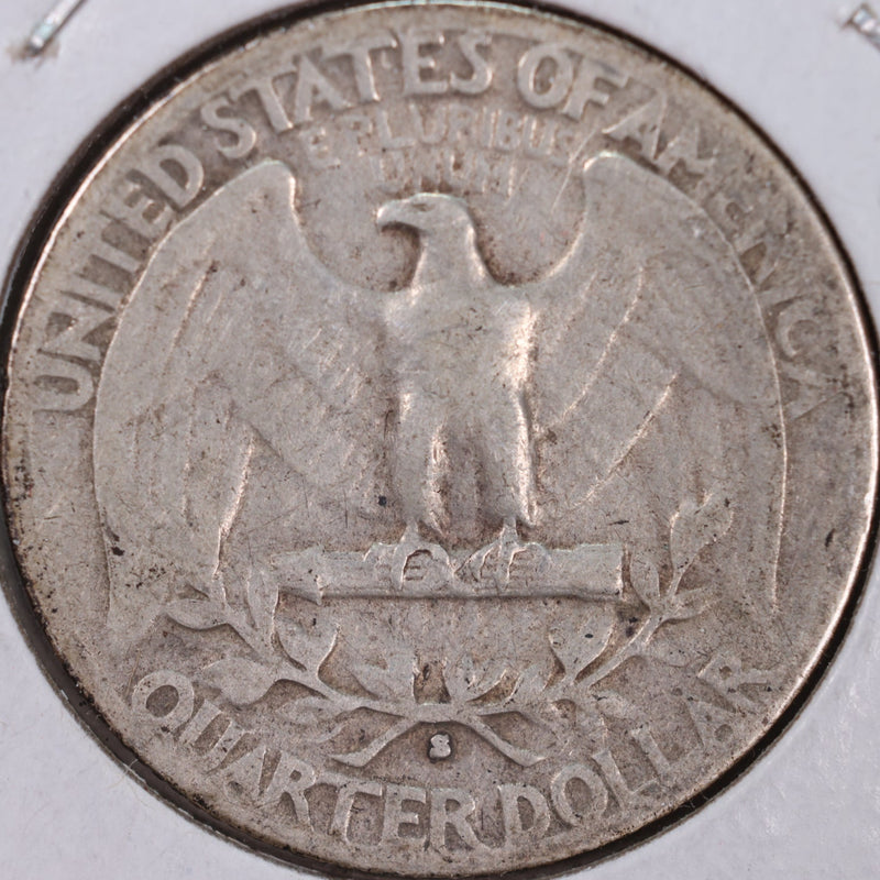 1935-S Washington Silver Quarter, Very Fine Circulated Coin, Store