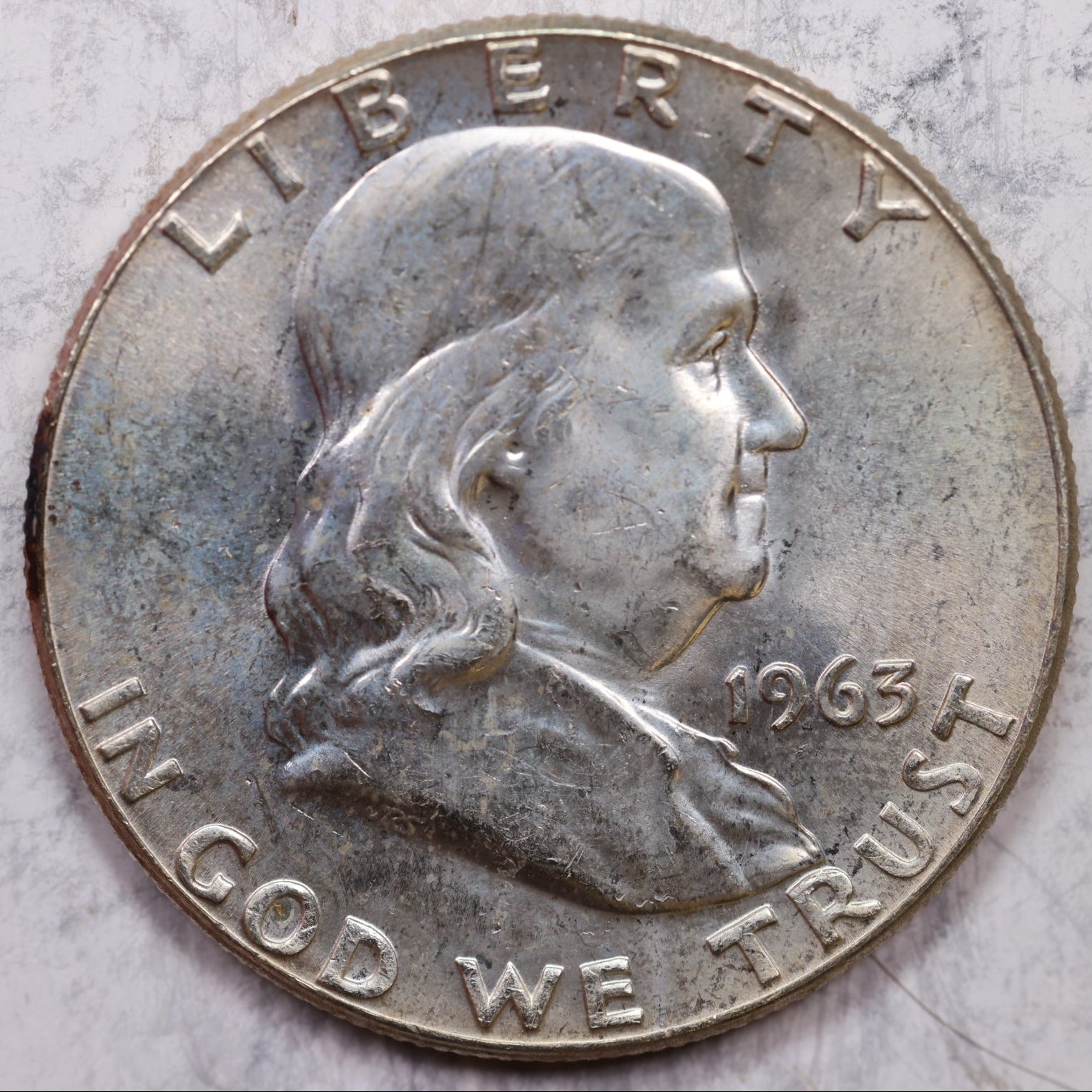 1963 Franklin Half Dollar, Mint State Uncirculated Coin, Store #HR1312