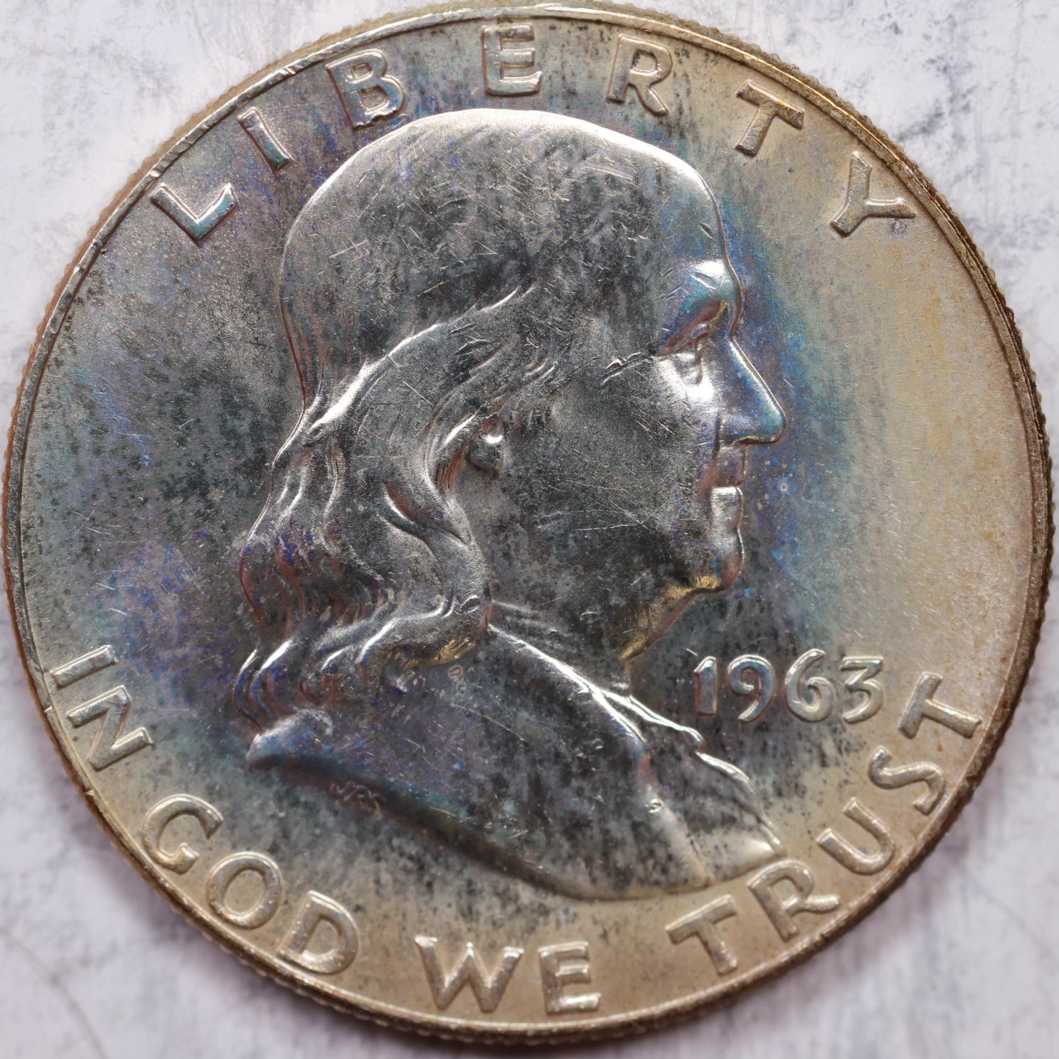 1963-D Franklin Half Dollar, Mint State Uncirculated Coin, Store #HR1314