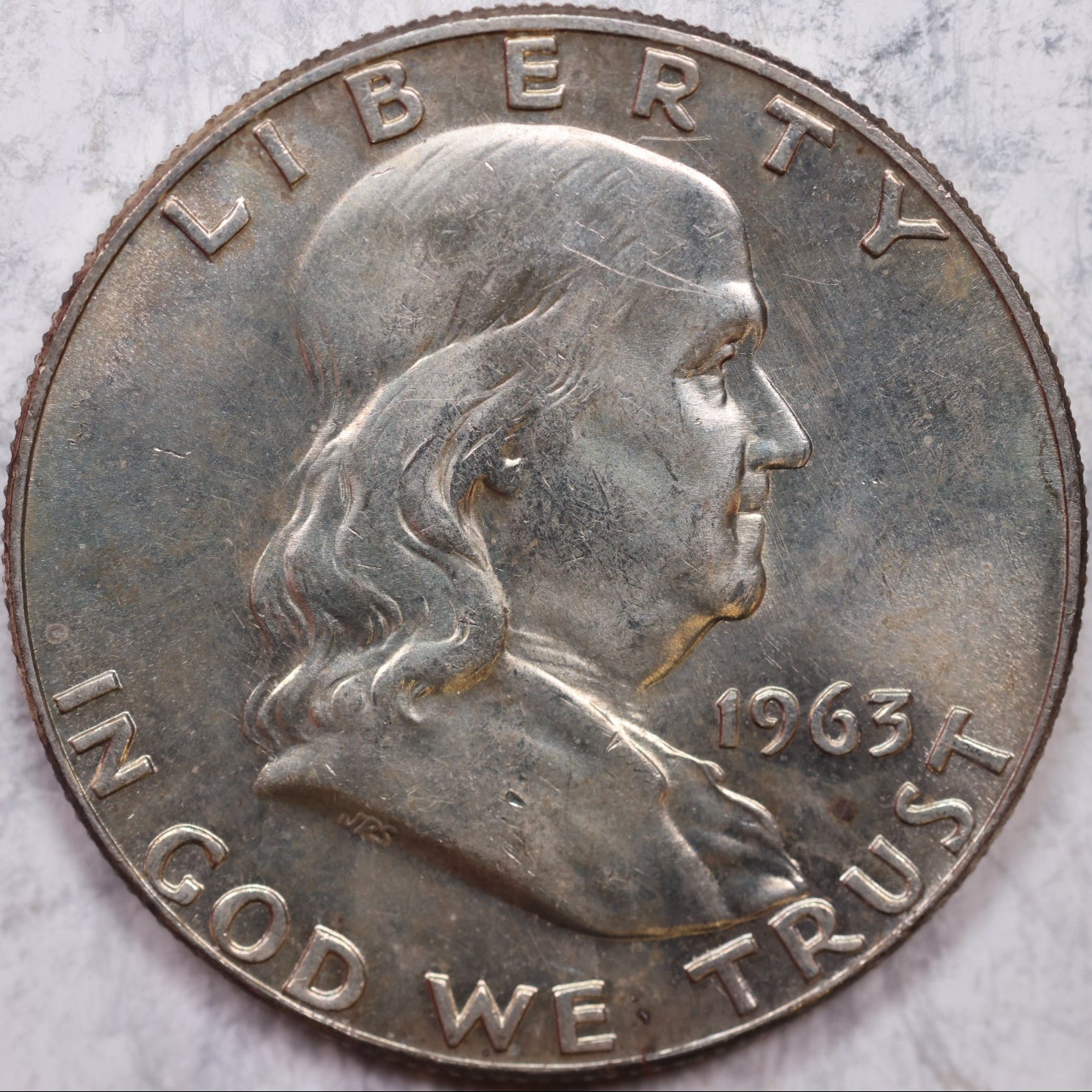 1963-D Franklin Half Dollar, Mint State Uncirculated Coin, Store #HR1318