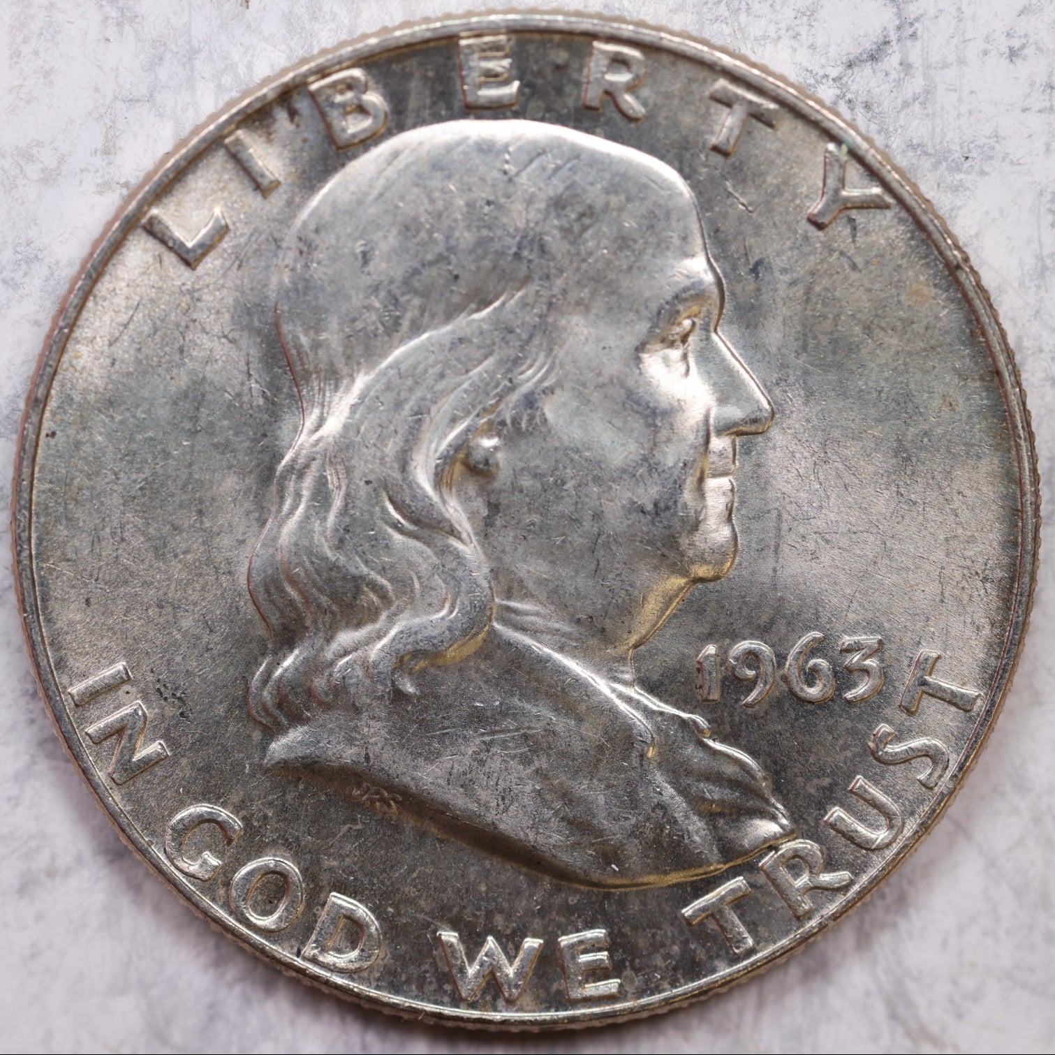 1963-D Franklin Half Dollar, Uncirculated Coin, Store #HR1322