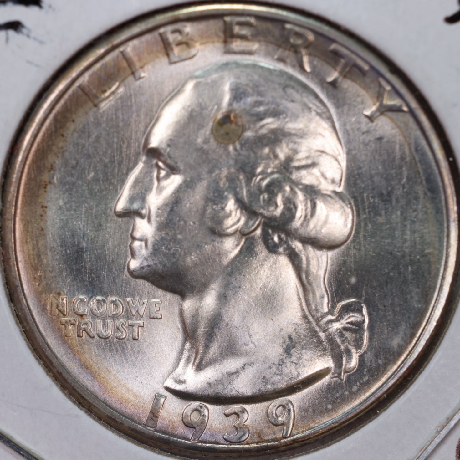 1939-D/D Washington Silver Quarter, Mint State Uncirculated Coin, Store #QR0230