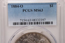 1884-O Morgan Silver Dollar, PCGS Certified, MS63. Large SALE