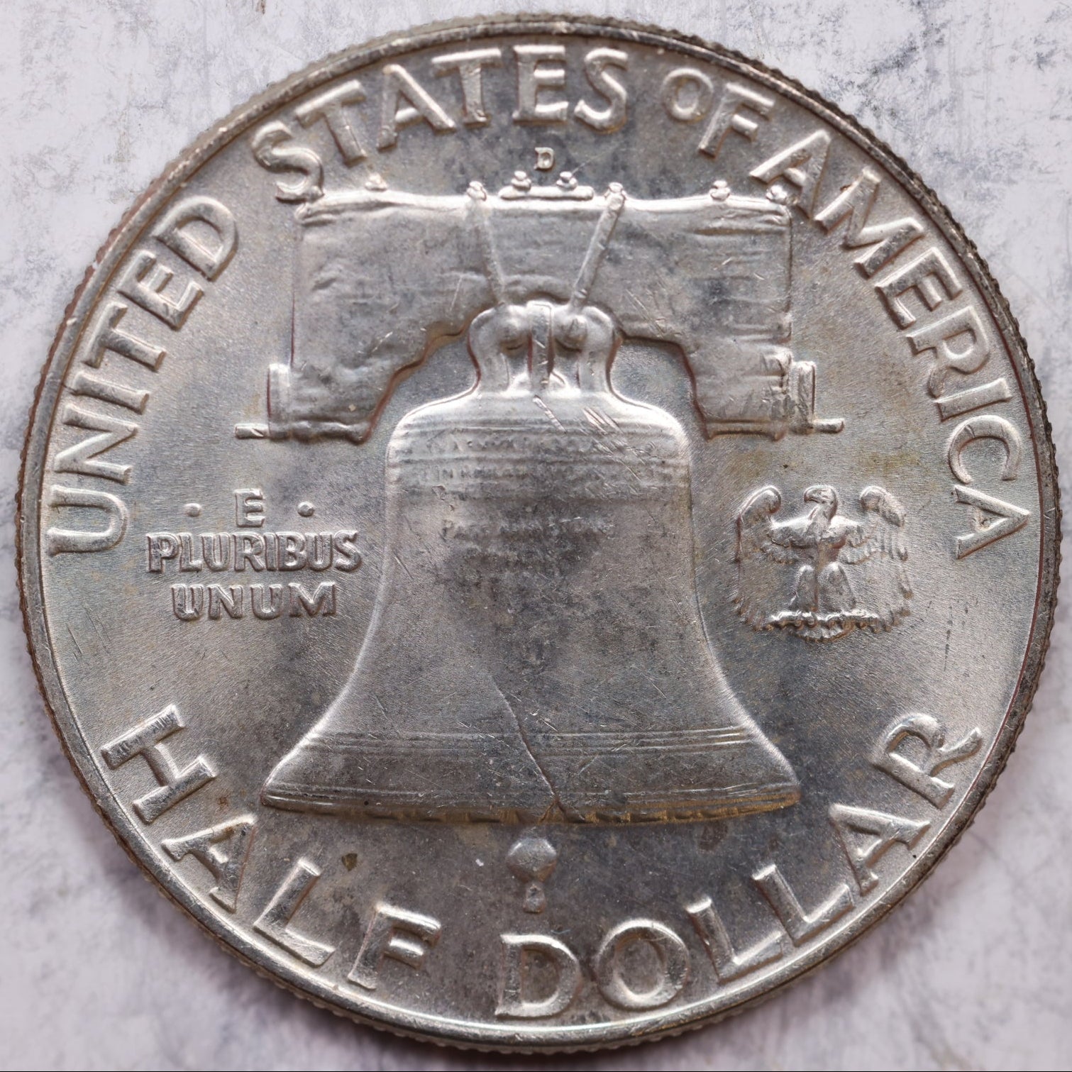 1963-D Franklin Half Dollar, Mint State Uncirculated Coin, Store #HR1324