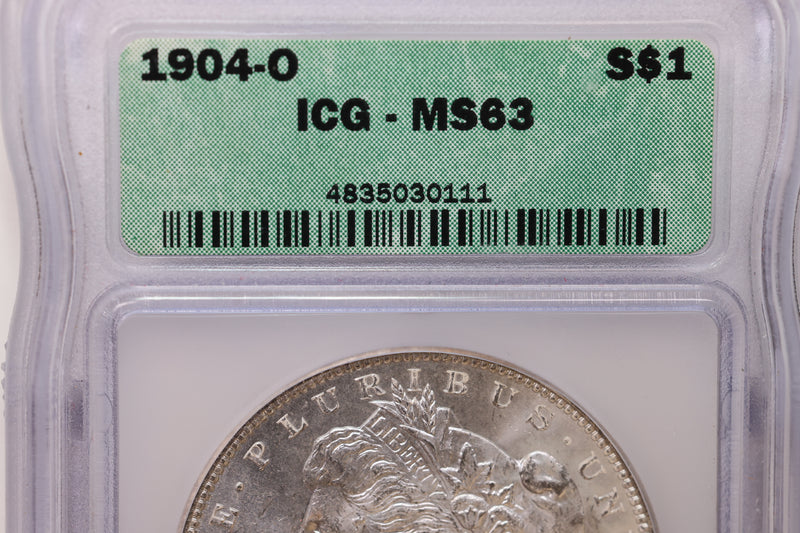 1904-O Morgan Silver Dollar, ICG Certified, MS63. Large SALE