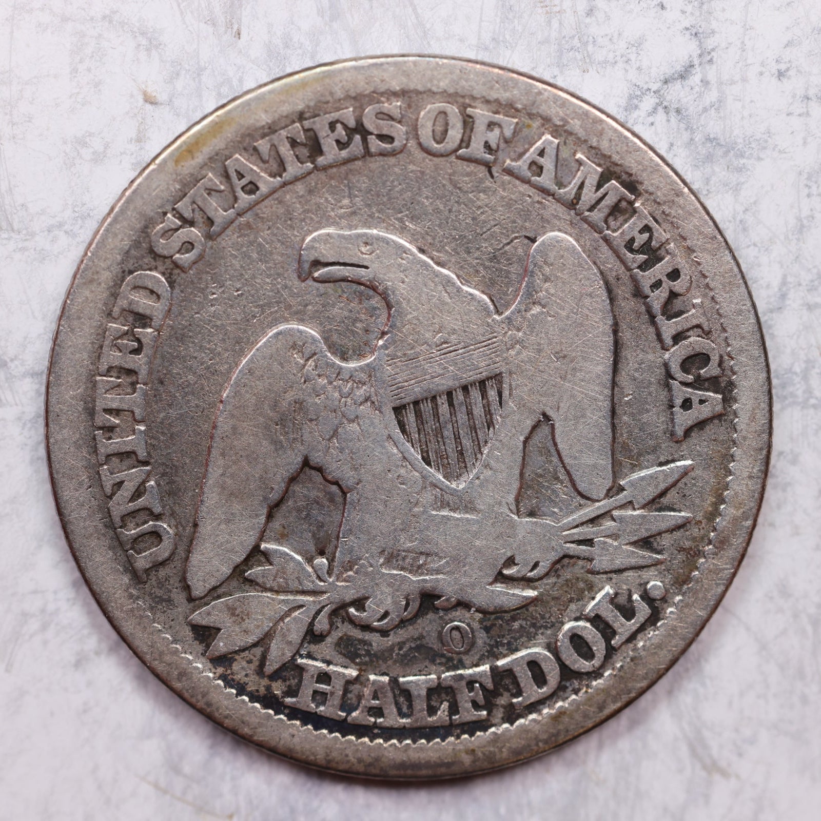 1854-O Liberty Seated Half Dollar, Good Circulated Coin, Store #HR1348