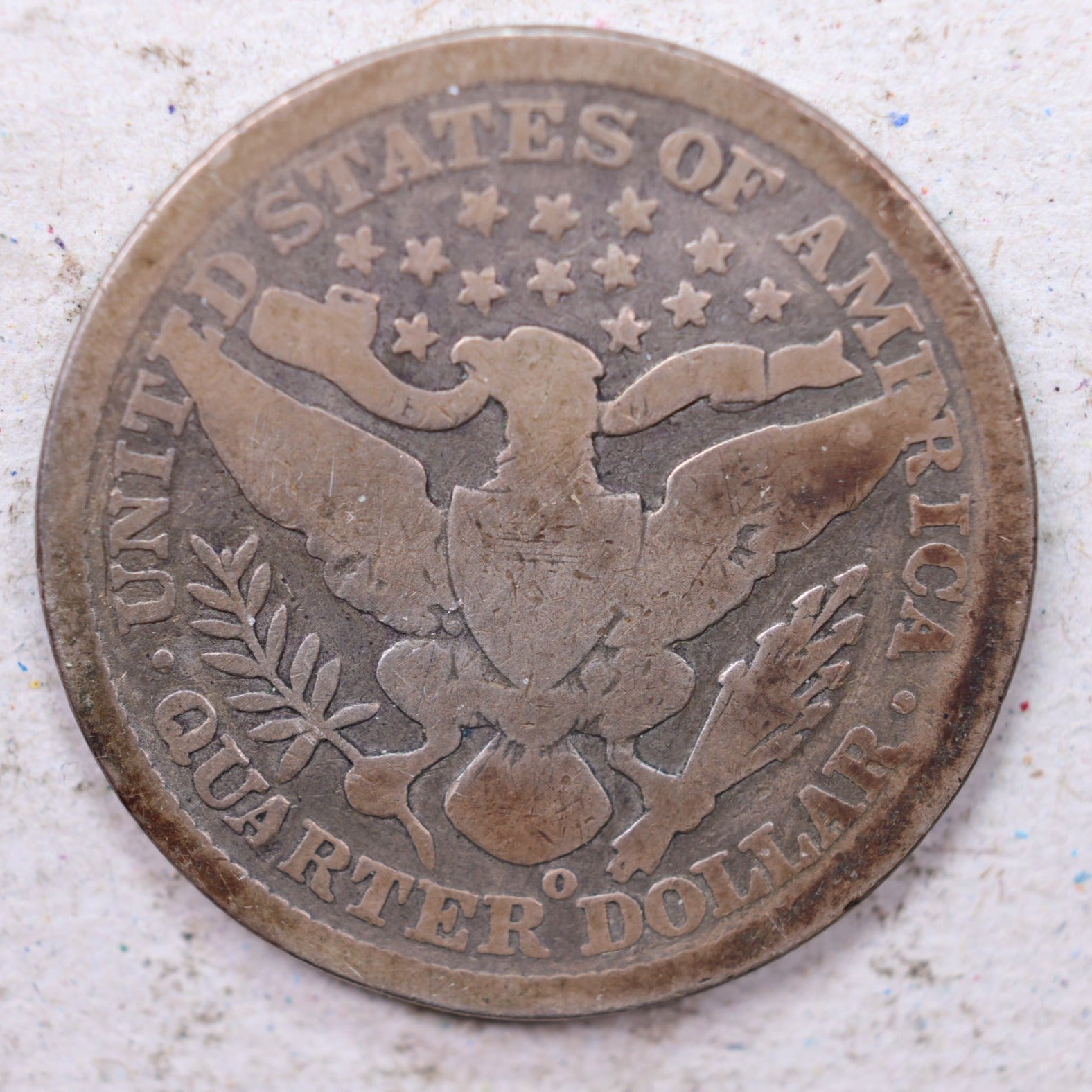 1896-O  Barber Silver Quarter., Good., Circulated Coin., Store #1357
