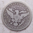 1896  Barber Silver Quarter, Good Circulated Coin, Store