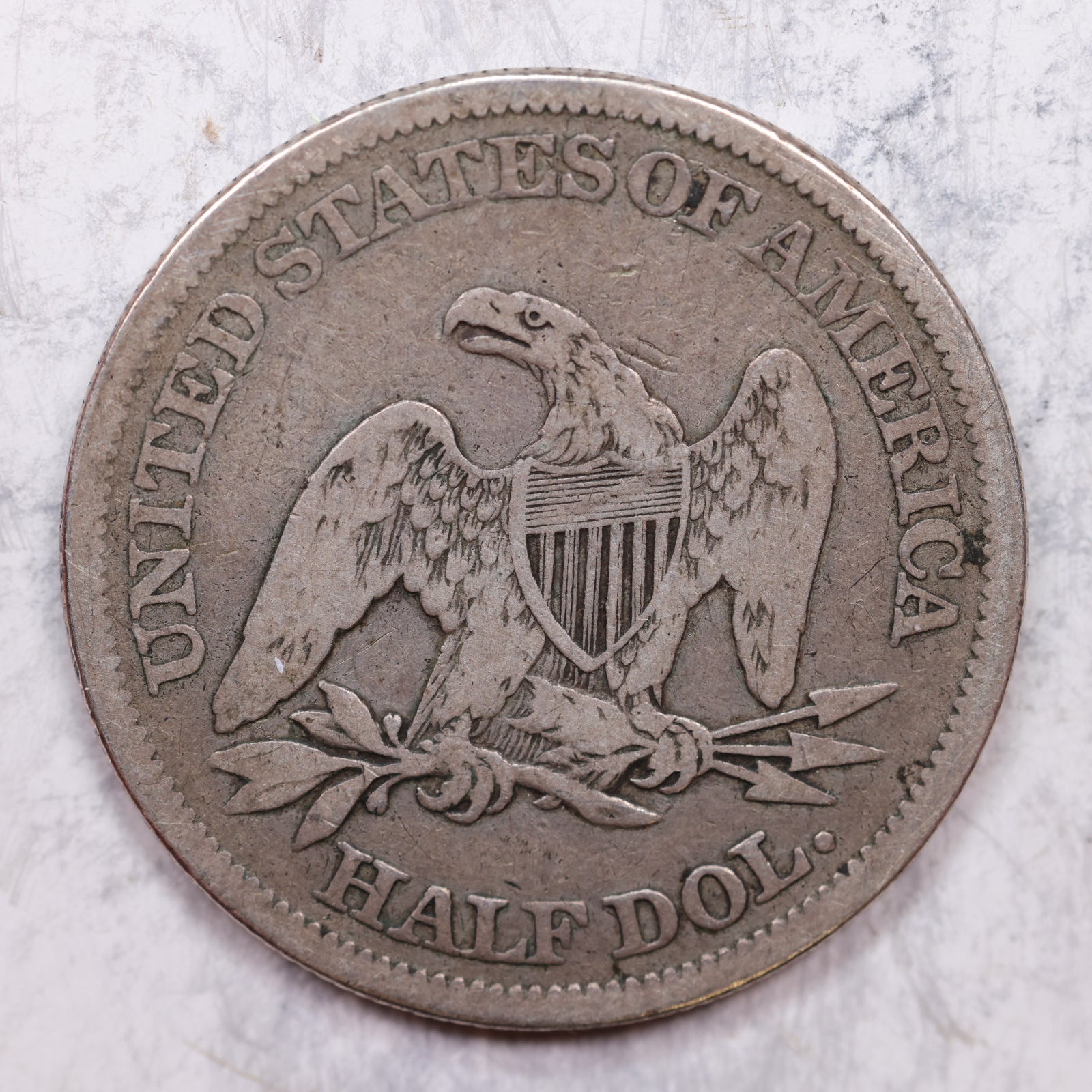 1861 Liberty Seated Half Dollar, Fine Circulated Coin, Store #HR1383