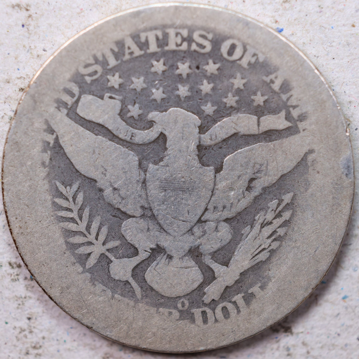1897-O Barber Quarter, About Good, Circulated Coin, Store #QR1816