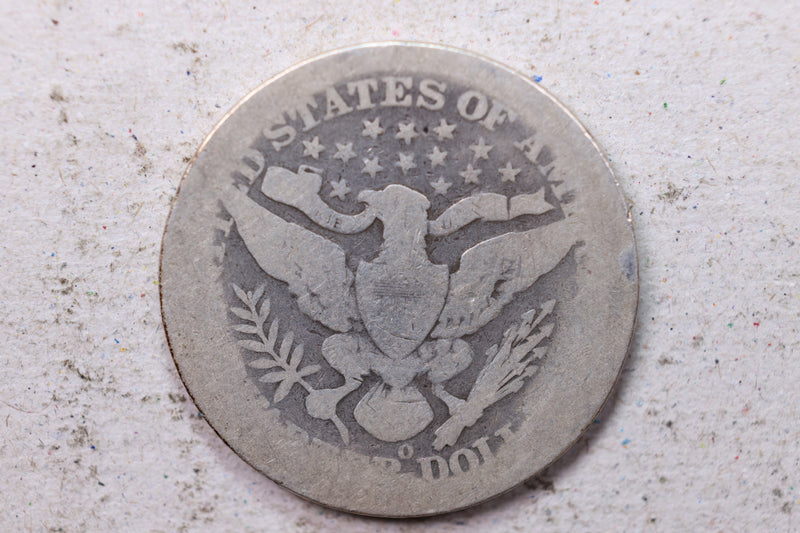 1897-O Barber Silver Quarter., About Good+., Circulated Coin., Store