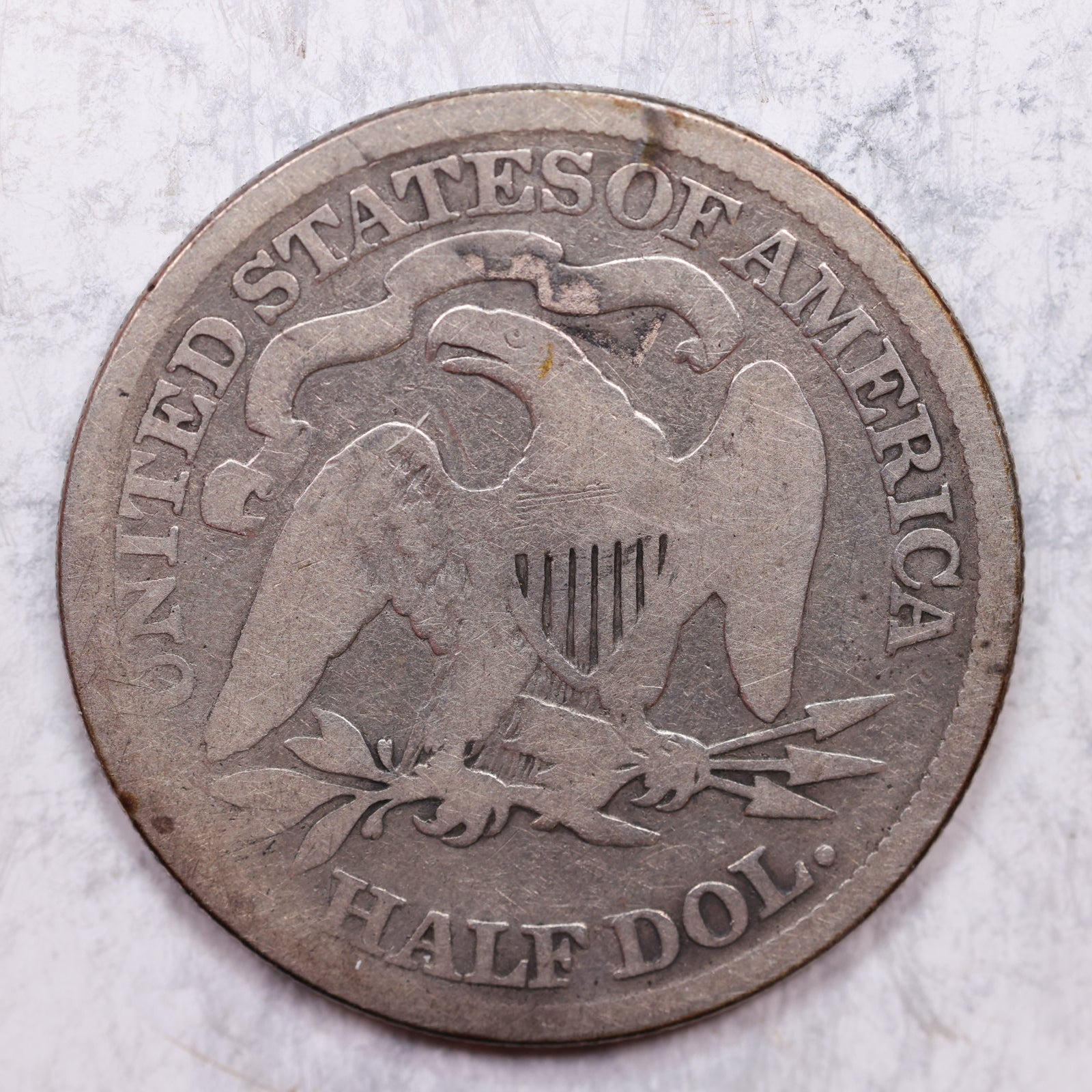 1869 Liberty Seated Half Dollar, Good Circulated Coin, Store #HR1387