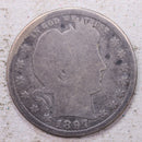1897-S Barber Silver Quarter., Good., Circulated Coin., Store