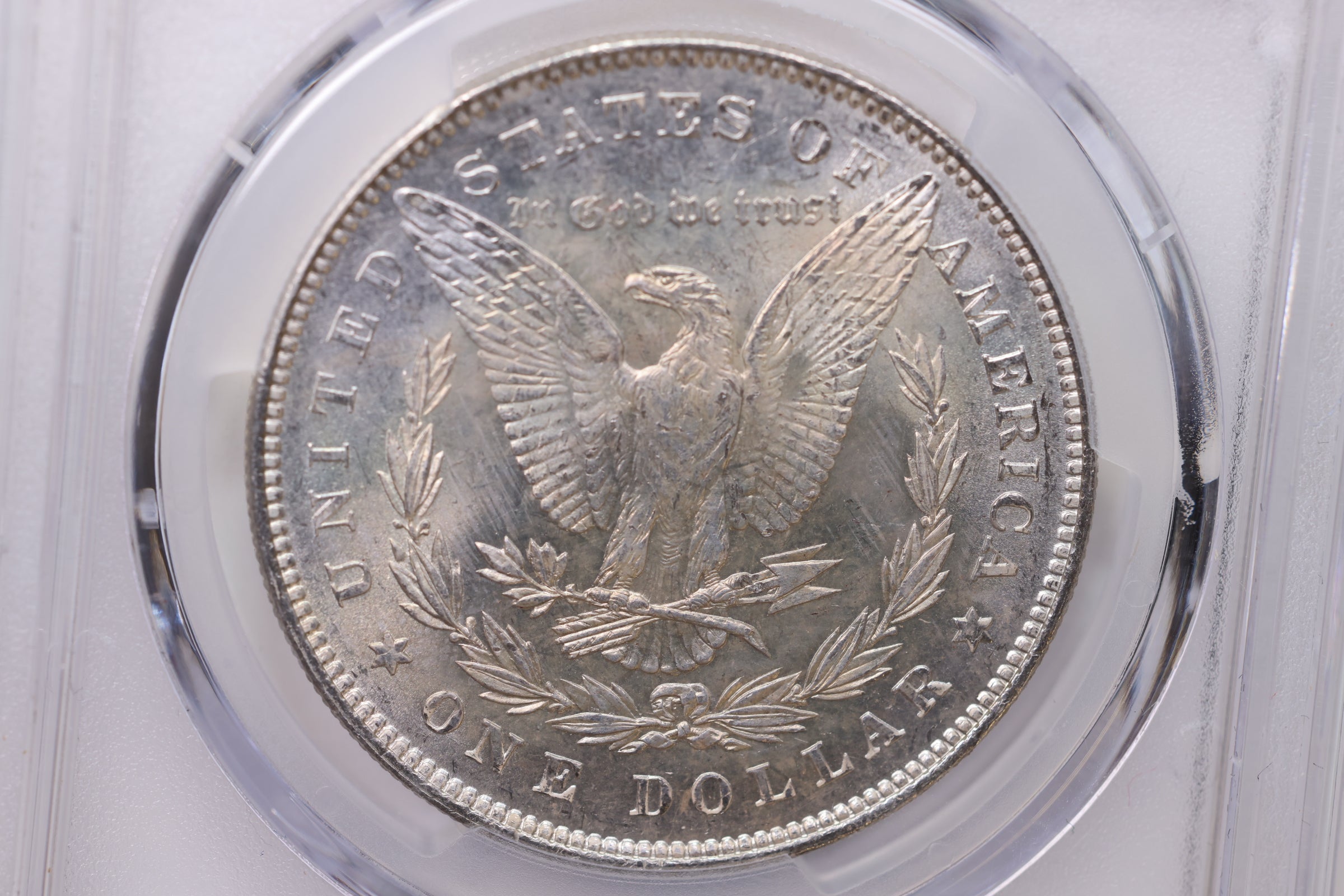 1878 Morgan Silver Dollar., 7/8 T.F.., PCGS Certified, MS63. SALE #880