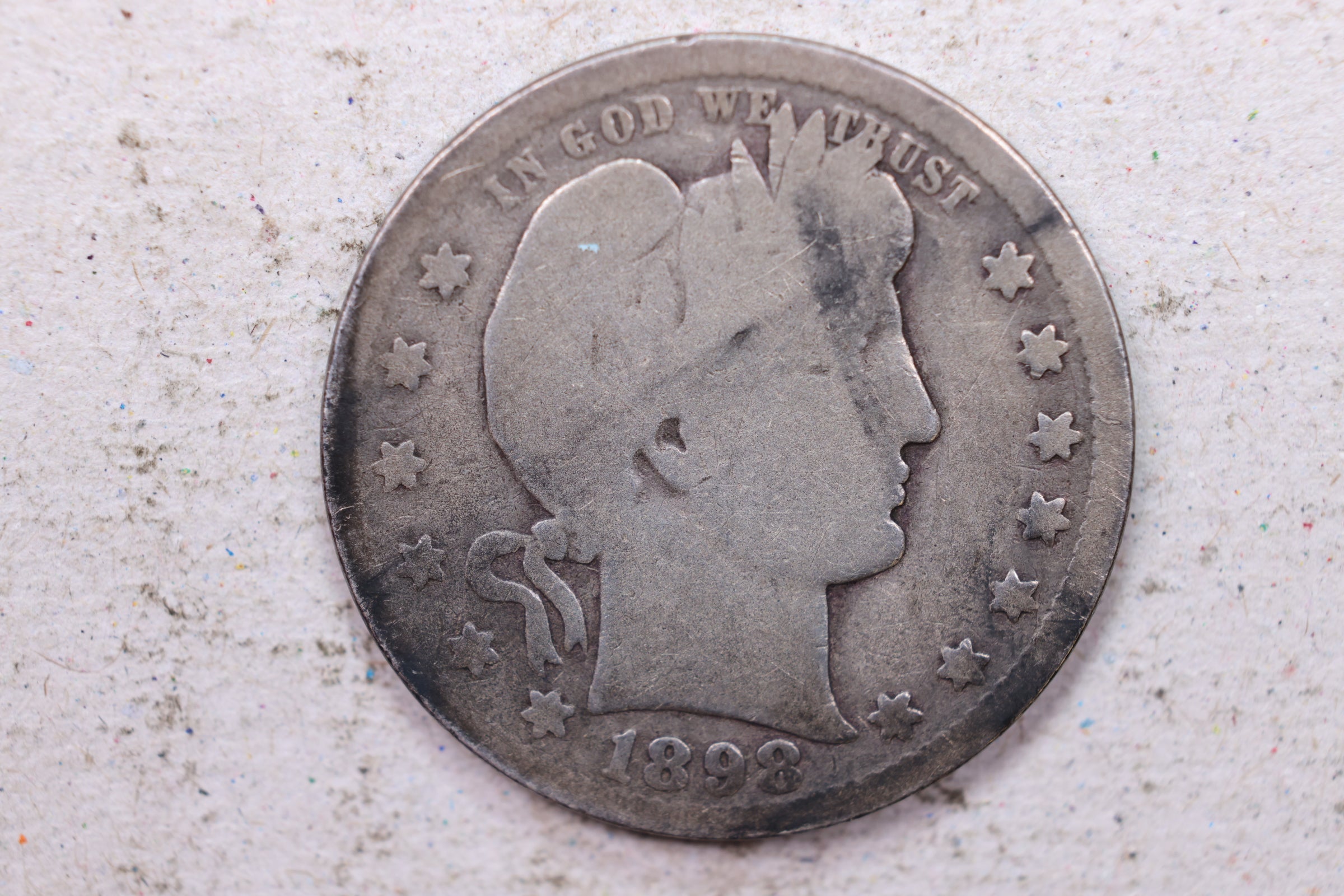 1898-O Barber Quarter, Good Circulated Coin, Store #1371
