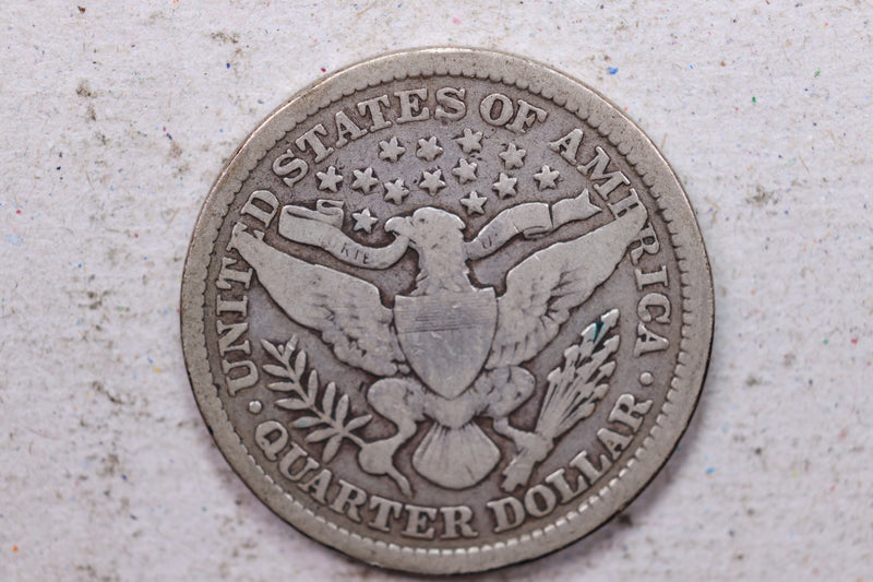 1899 Barber Silver Quarter., Very Good., Circulated Coin., Store