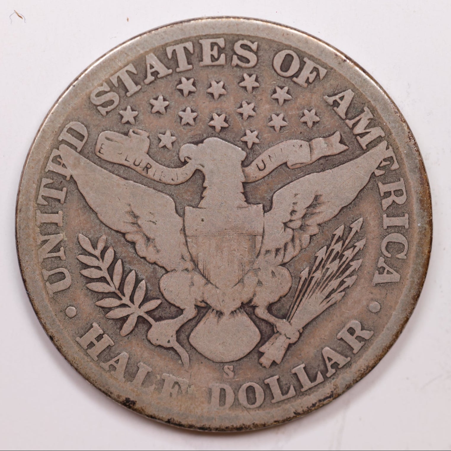 1911-S Barber Half Dollar, Good Circulated Coin, Store# HR1401
