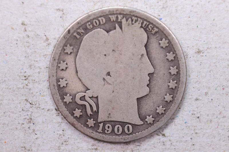 1900-S Barber Silver Quarter., Good., Circulated Coin., Store