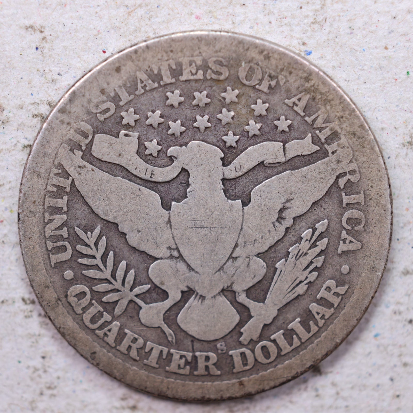 1900-S Barber Silver Quarter, Good Circulated Collectible Coin, Store #QR1505