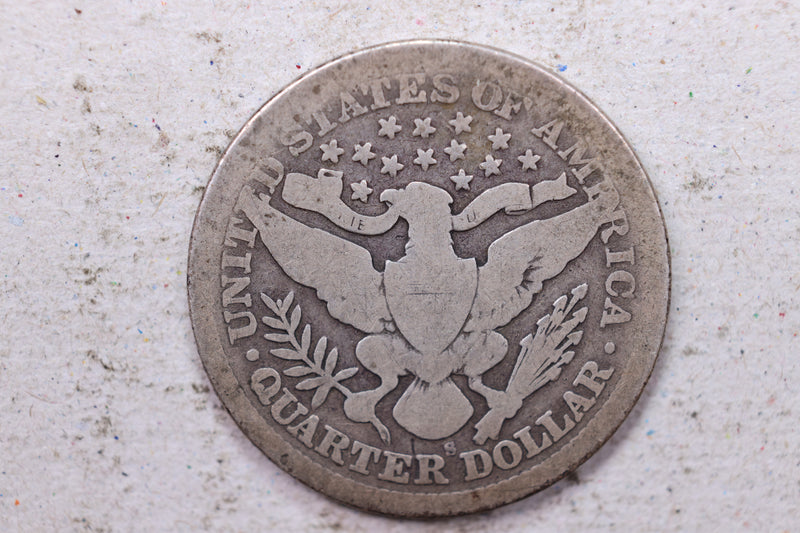 1900-S Barber Silver Quarter., Good., Circulated Coin., Store