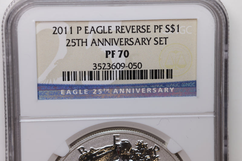 2011 American Silver Eagle, 25th Anniversary Set, NGC PF-70, SALE