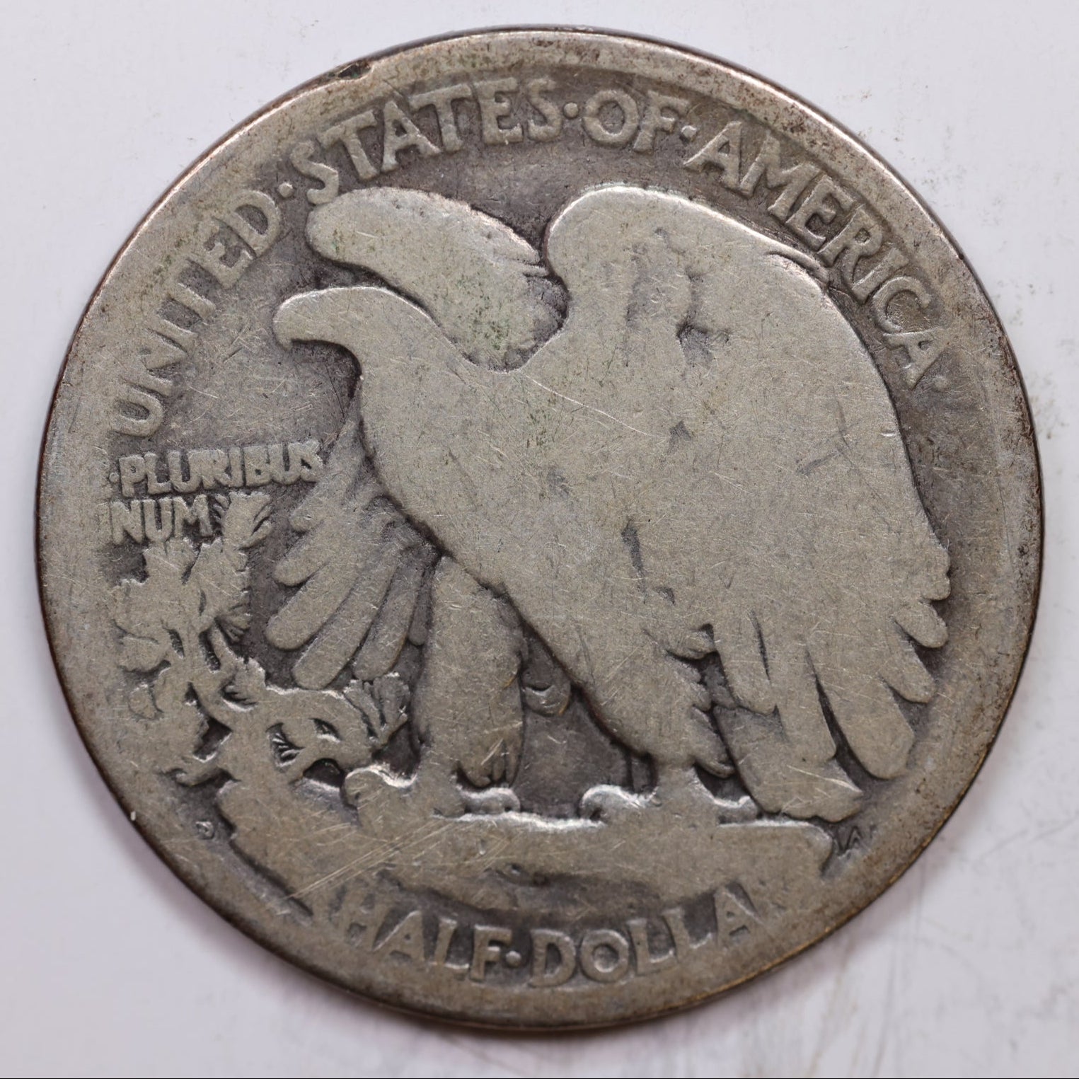 1918-D Walking Liberty Half Dollar, About Good Circulated Coin, Store #HR1413