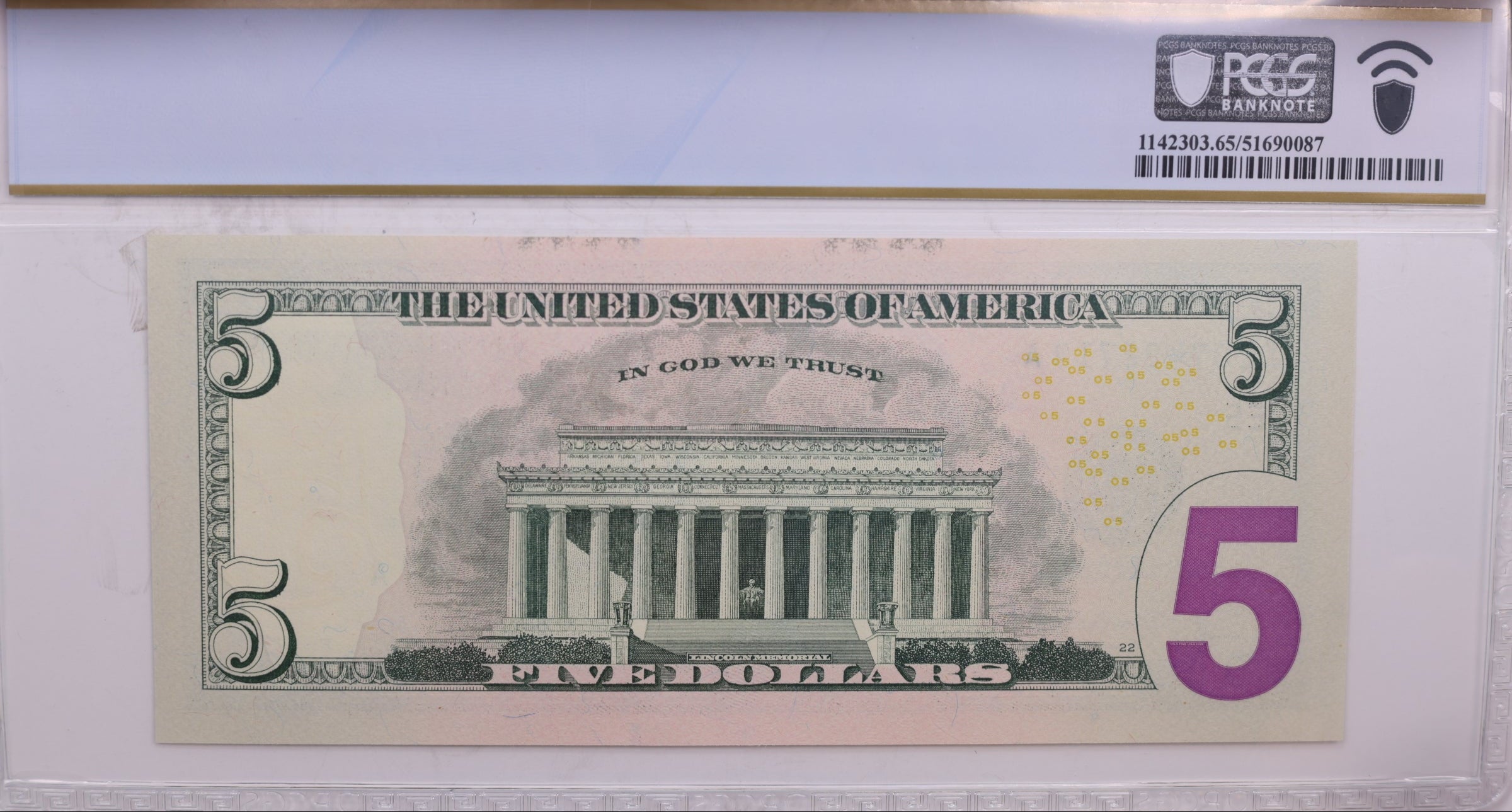 2006 $5., Federal Reserve Bank Note., PCGS CU-65., PPQ., GFRB077