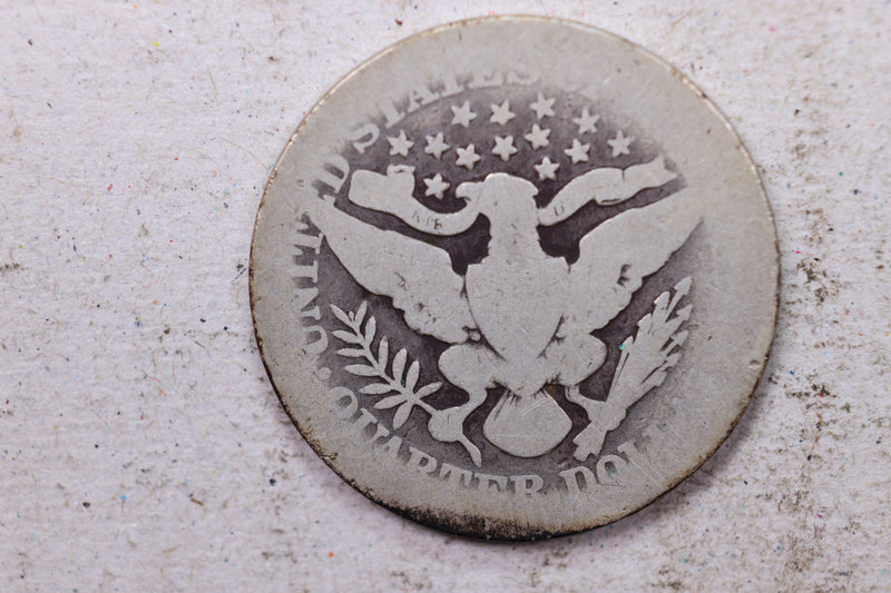 1903 Barber Silver Quarter., About Good., Circulated Coin., Store