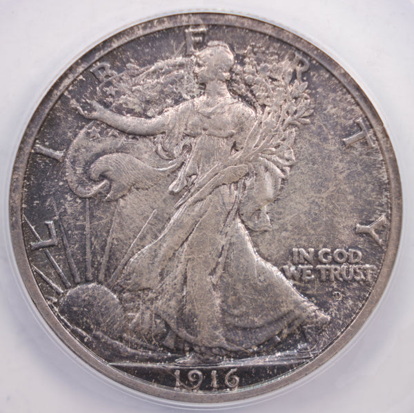 1916-D Walking Liberty Half Dollar., ANACS MS-62., Store Sale #GHR002