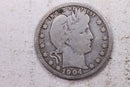 1904-O Barber Silver Quarter., Very Good., Circulated Coin., Store