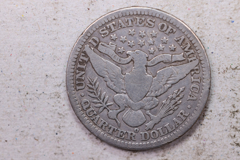 1904-O Barber Silver Quarter., Very Good., Circulated Coin., Store